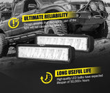 DEFEND Pair 6 inch CREE FLOOD LED Work Light Bar Reverse Driving Lights 4WD