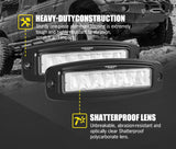DEFEND Pair 6 inch Cree Flush Mount Led Work Light Bar Flood Fog Lamp Reverse 4WD