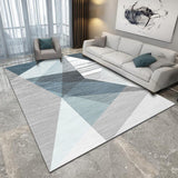 Large Mist Luxury Blue Modern Luxury Rug Carpet Mat (160 x 230)