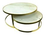 White Marble Moon Coffee Table