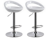 2 x Envy High Gloss Designer Bar Stools (WHITE - Set of 2) - OUT OF STOCK