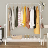 Large Coat Hanging Stand Wardrobe Clothes Hanger Rack (White)