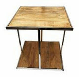 Zeus Square Wood and Metal Coffee Table