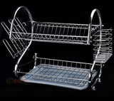 Double Level Kitchen Organizer Dish Rack