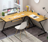 Oracle Corner Computer Desk Office Double Workstation (Oak)