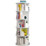 Sanctuary 360-degree Rotating 5 Tier Display Shelf Bookcase Organizer (White)