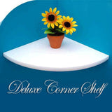 Solid Corner Wall Mount Shelf White
