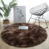 Deluxe Infinity Round Shag Rug (Mocha Coffee)
