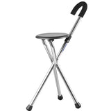 Tripod Cane Seat Folding Walking Stick Cane