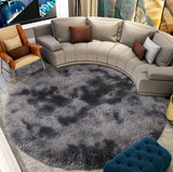 Large 2m Deluxe Infinity Round Shag Rug (Midnight Grey)