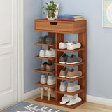 Retreat 6 Tier Shoe Rack Storage Shelf Organizer (Walnut)