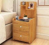 Parklane Tall Bedside Table with Chest of Drawers and Shelf (Oak)