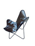 Handcrafted Vintage Retro Style Metal Frame Cowhide Leather Butterfly Chair New