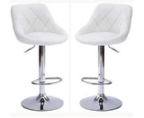 2 x Varossa Symphony High Back Bar Stools (White)