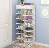 Retreat 8 Tier Shoe Rack Storage Shelf Organizer (White)
