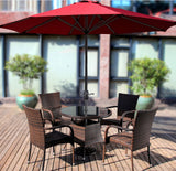 Alfresco 3m Steel Outdoor Umbrella (Maroon)