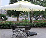 Varossa 3.5m Large Square Cantilever Outdoor Umbrella (White / Cream)