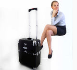 Deluxe Professional Beauty Makeup Cosmetic Suitcase Organizer Trolley