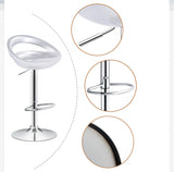 2 x Envy High Gloss Designer Bar Stools (WHITE - Set of 2) - OUT OF STOCK