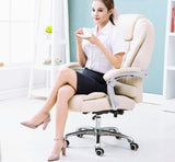 Apex Executive Reclining Office Chair (White /Cream)