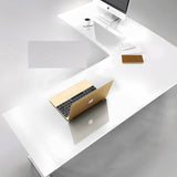 Prestige Corner Computer Desk Office Double Workstation (White)