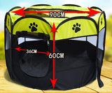Portable Foldable Pet Dog Cat Playpen (Large, Black & Yellow)