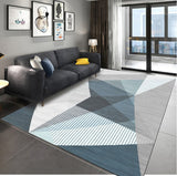 Large Mist Luxury Blue Modern Luxury Rug Carpet Mat (160 x 230)