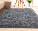 Large Plush Luxury Shag Rug Carpet Mat (Grey,160 x 230)