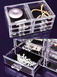6-Drawer Clear Acrylic Cosmetic Makeup Display Organiser Jewellery Box
