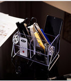 Deluxe Acrylic Remote Control Holder 6 Storage Shelf