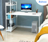 Edge Combination Workstation Computer Desk with Storage Shelves (Black)