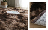 Deluxe Infinity Round Shag Rug (Mocha Coffee)