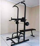 Multifunction Heavy Duty Home Gym Power Tower Dip Bar Stand & Weight Bench - sold put
