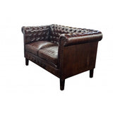 LEATHER SOFA 2 SEATER