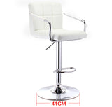 2 x Varossa Elegance High Back Bar Stools (White -Set of 2)