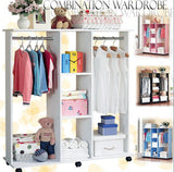 Spacesaver Wardrobe Cupboard Shelves & Clothes Hanging Racks Furniture