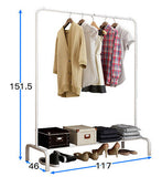 Grand Coat Hanging Stand Wardrobe Clothes Hanger Rack (White)