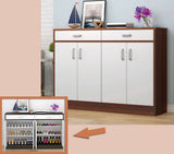 Elements 4-Door Double Buffet Shoe Storage Cabinet