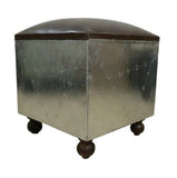 LEATHER METAL STOOL