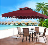 Varossa 3.5m Large Square Cantilever Outdoor Umbrella (Maroon)