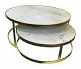 White Marble Moon Coffee Table