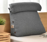 Paradise Adjustable Chair Seat Head Pillow & Back Lumbar Support Cushion (Grey)