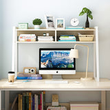 Zion Versatile Desk Hutch Storage Shelf Unit Organizer -Large (White Oak)