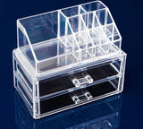 Deluxe Acrylic Cosmetic Makeup Display Organiser Jewellery Box Drawers Storage Case