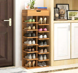 Retreat 8 Tier Shoe Rack Storage Shelf Organizer (Oak)