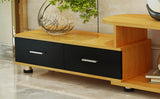 Luxe Extendable TV Cabinet (High Gloss Oak & Black)