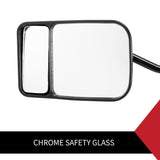 Pair TOWING MIRRORS PAIR UNIVERSAL MULTI FIT STRAP ON TOWING CARAVAN 4X4 TRAILER