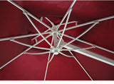 Varossa 3.5m Large Square Cantilever Outdoor Umbrella (Maroon)