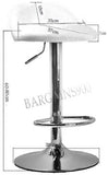 2 x Varossa PU Leather Bar Stools (White - Set of 2)