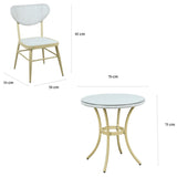 Francis Natural 2 Seater Outdoor Bistro Set